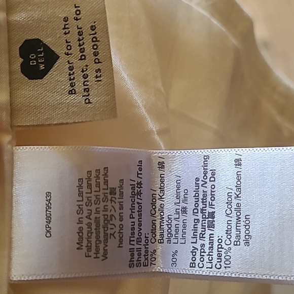 Madewell Lightspun Dorset Blazer, Cream, Sz S - Picture 6 of 7